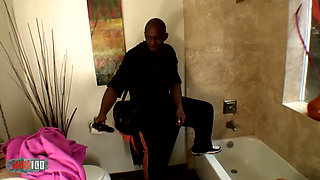 This cute blond loves big black dicks