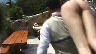 Blonde with a stunning round ass gets ass fucked by a big cock