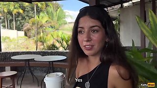 Blonde Babe Swallows Cum in Starbucks Bathroom - Public Toilet Blowjob & Coffee