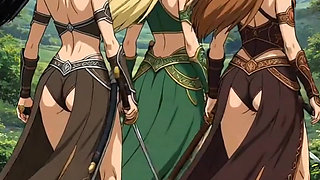 Anime and games girls dancing