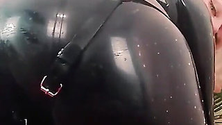 Hot Latex Rubber Ass Teasing