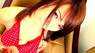 Cute Polka Dot Bikini On Hot Ladyboy