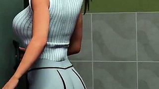 Croft Adventures Hentai Game Parody Ep.5 Lara Find a BBC Gloryhole in the Library Restroom!