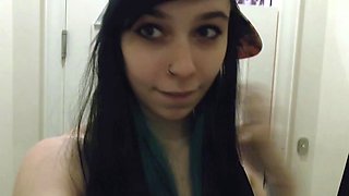 Petite Teen, 18, Secretly Masturbating in Public toilet