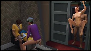 They Invited A Big Black Member To The Family. Fucked Mommy And Then Daughter Sims