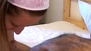 Busty Amateur MILF Fucked and Cumshot in Mouth by a Hard Old Cock