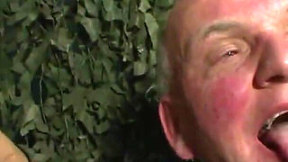 MILF fucks old man with strapon