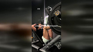 18-Year-Old Gym Girl Accidentally Flashes Tight Pussy During Live Stream