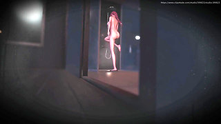 B029 Trapped in the Floor, the Slave Bathes the Queen. POV Objectification, Anal Licking, Foot Licking, and Vaginal Licking Rimm