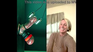 MILF First Time Ballbusting & Humiliation - 42 Year Old Amateur Cougar Sees CBT