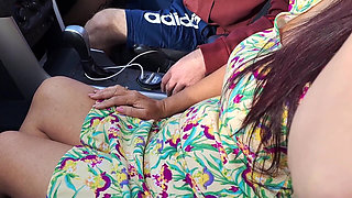 Amateur Wife Car Dogging. Picks up Strange Guy in Public.