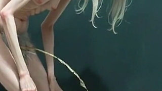 Old Granny Public Pissing in Bucket - Hairy Wet Pussy & Real Orgasm
