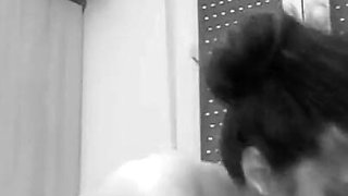 Beautiful Girl Giving a Deep Blowjob, Using Saliva She Manages to Make His Cock Disappear