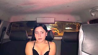 Mell Miller Outdoor POV: Latina College Girl Twerk and Spit in Car with Indian Driver Role Play