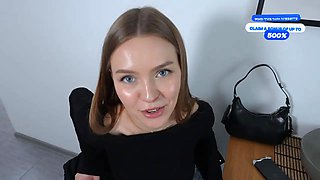 Rent too high? She paid with deepthroat and pussy. Three blowjobs - real life hot student girl