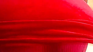 POV: I Lifted My Red Dress and Squeezed All the Milk Out of Her by Grinding My Ass Against Her Cock