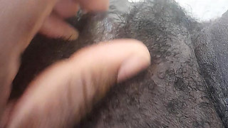 German black fat hairy wet  Pussy with big clit closeups