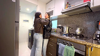 Lesbians having fun and playing hardcore sex