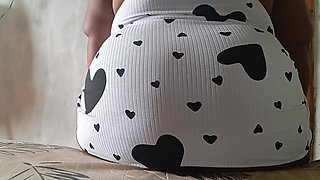 I got horny and sat on a huge cock, my tight pussy swallowed it all.