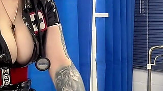 Nurse Ruby's Monthly Milking: Chastity Patient Drained, & Locked in Inverted Cage