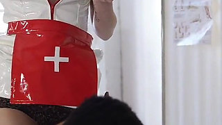 Tight Teen Nurse Stretches Her Holes for a BBC Patient