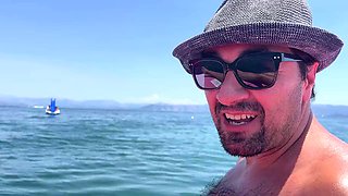 Earl Smile Flashes Big Cock on Wild Sea Pedal Boat
