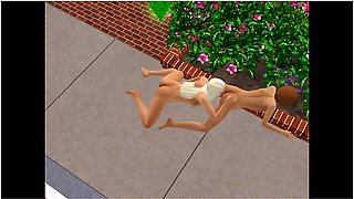 Blonde fucks all her girlfriends in a lesbian porn game