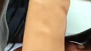 Black Slut Rowena Fucks Large Dildo, Buttplug in Ass