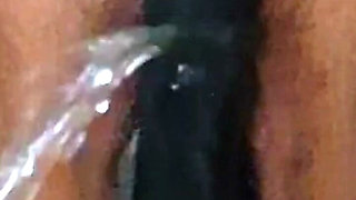Squirting and Peeing Pussy After Fucking My Toy
