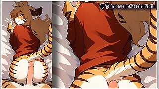 Flora From Twokinds Is A Gentle Tiger Cub And Her Fluffy Juiced Pussy!