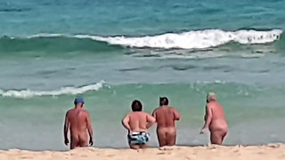 Naked in the Sea with the Girls!