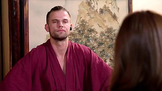 Oriental doll in stockings getting pounded