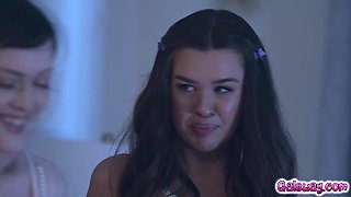 Madelynn and Jade rented a girl/girl erotic porno