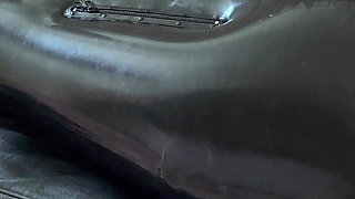 Wife Punishes Her Slave in Full-body-inflate Latex Bag - Estim - Restricted Breathing - Bagged