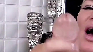 Beautiful Blonde London River POV Ardently Blowjob and Cum Swallow