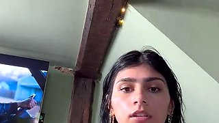 Mia Khalifa Braless Shower Hot Routine Tease Onlyfans Video