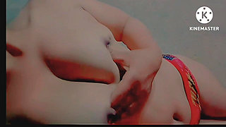 Is Stimulating Her Lust by Caressing Her Hot Boobs