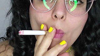 Eddie Queens Ft. Babyluna939 - Princess Belle Smoking Fetish, Smoke Blowjob and Facial Finish Part 1