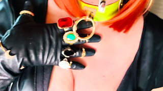 Who Doesn't Love This British Tart Smoking For You In Leather Gloves & Rings! Tina Snua Smoker